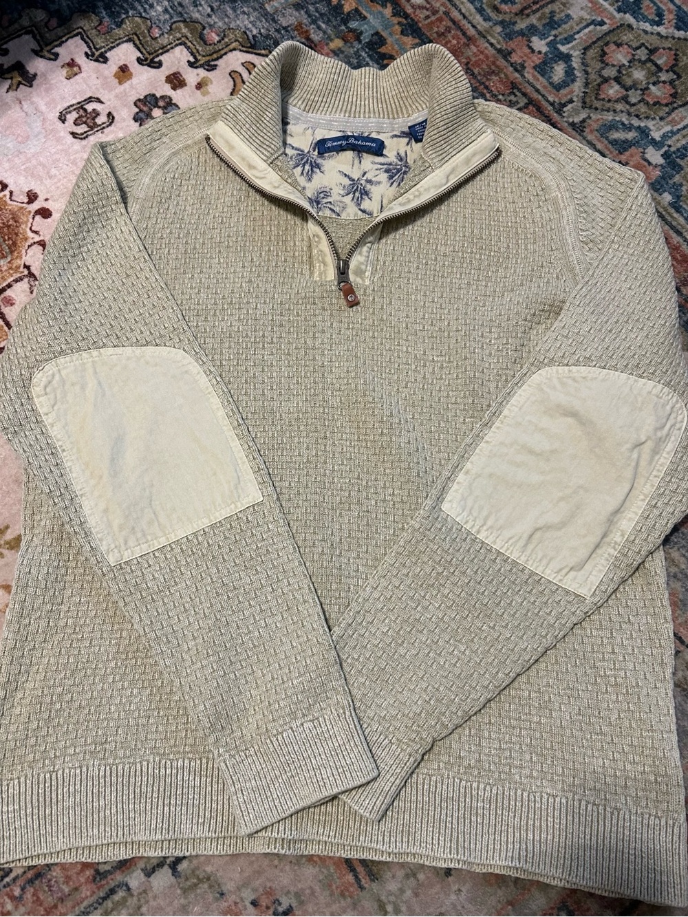 Men’s Tommy Bahama sunbreak half zip sweater medium